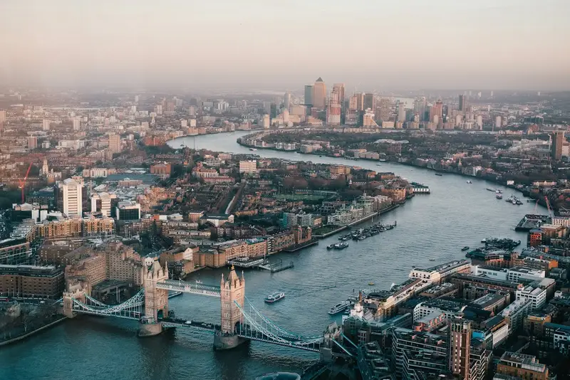 London skyline across the Thames